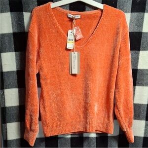 Tommy Bahama Vibrant Orange V-Neck Sweater